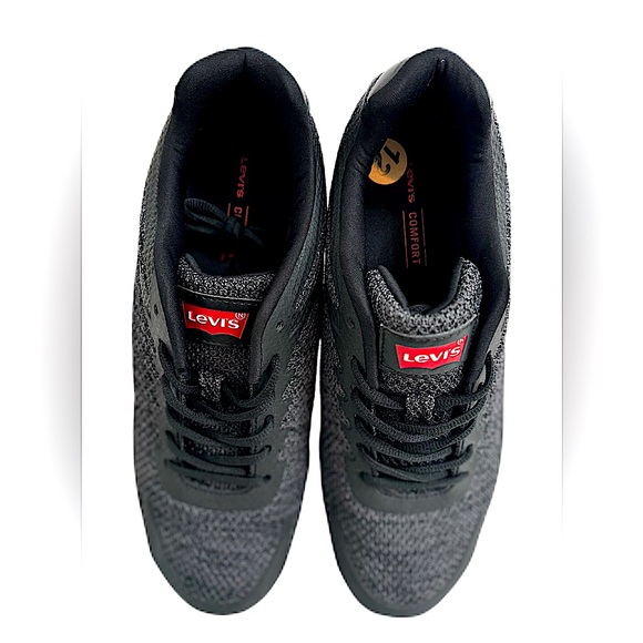Levi’s Men’s Black and Grey Sneakers. Size 12 - Picture 7 of 8